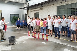 銘景織帶廠的消防演練